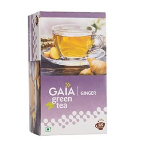 Gaia Green Tea+Ginger 25 Tea Bags Each