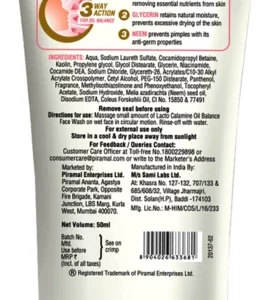 Lacto Calamine Deep Clean Face Wash 50 Ml