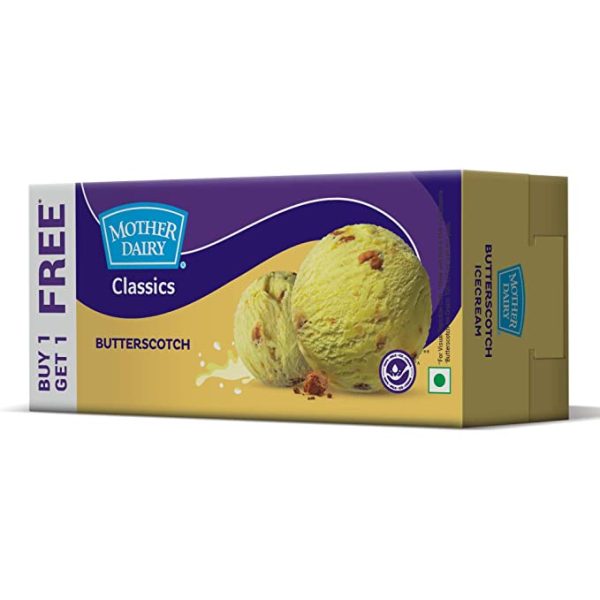 Mother Dairy Butter Scotch Ice Cream 1+1 750Ml