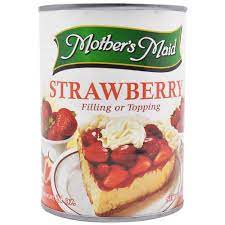 Mother Maid Strawberry Filling Topping 595Gm