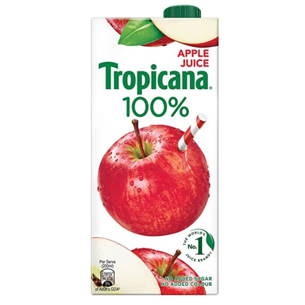 Tropicana Juice 100% Apple 1Ltr