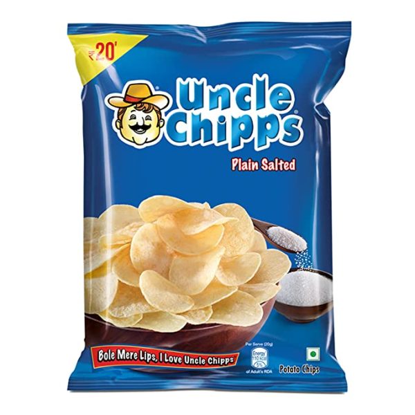 Uncle Chips Plain Salted 72Gm