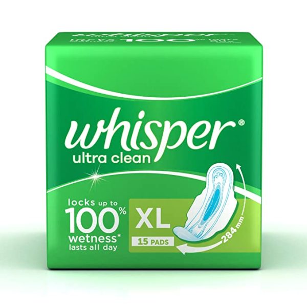 Whisper Xl Wings U.Clean 15+15 Pads Each